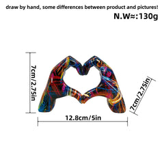 Graffiti Love Gesture Resin Decorative Ornament