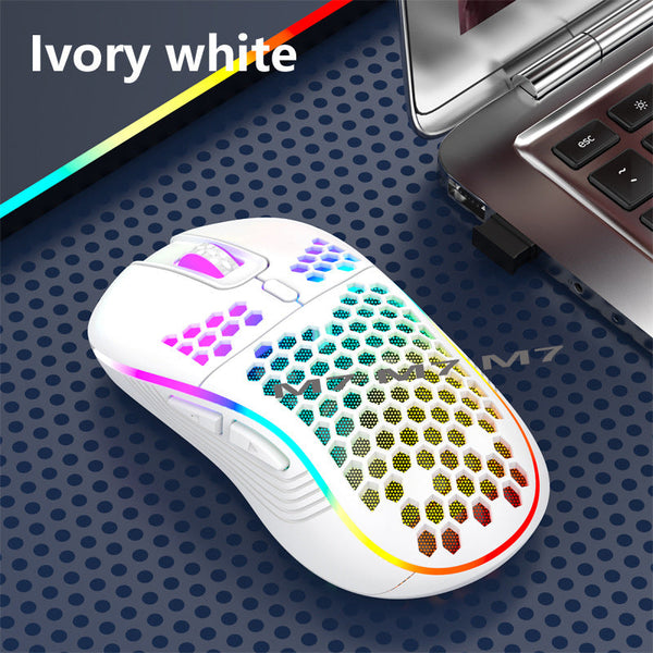 2.4G Lightweight Wireless Gaming Mouse with 7-Color RGB