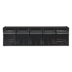 Tilt Bin 5-Section Storage Organizer – Black/Clear