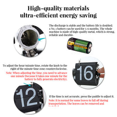 Retro Flip Digital Clock – Battery Powered Mechanical Style