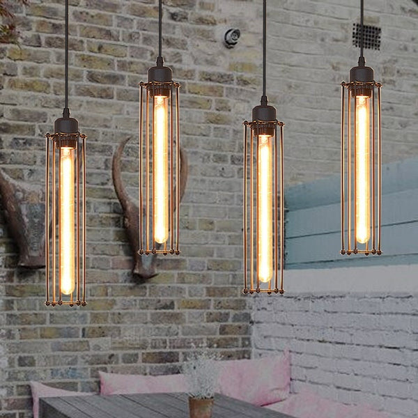 Retro Industrial 3-Light Ceiling Chandelier
