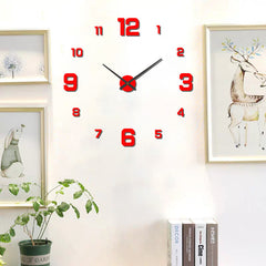 DIY Frameless Silent Wall Clock Decal