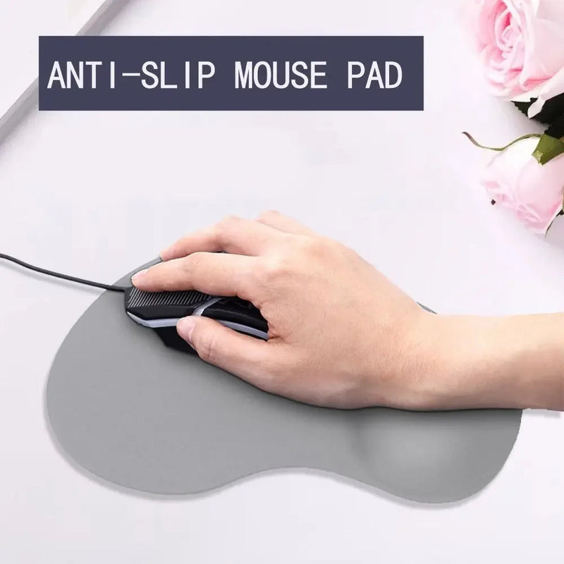 Gel Wrist Rest Mouse Pad with Anti-Slip Base