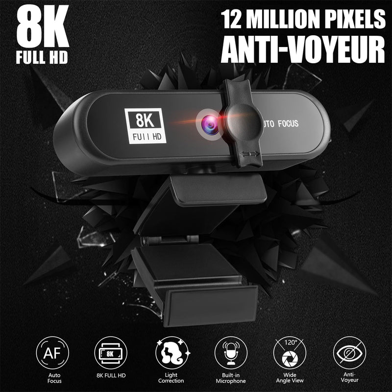 4K Auto Focus USB Webcam with 1080P/2K Support