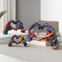 Graffiti Love Gesture Resin Decorative Ornament