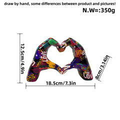 Graffiti Love Gesture Resin Decorative Ornament