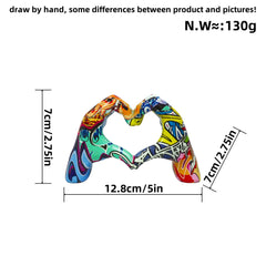 Graffiti Love Gesture Resin Decorative Ornament