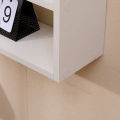 Freestanding 5-Cube Wood Bookcase with Keyhole Hangers