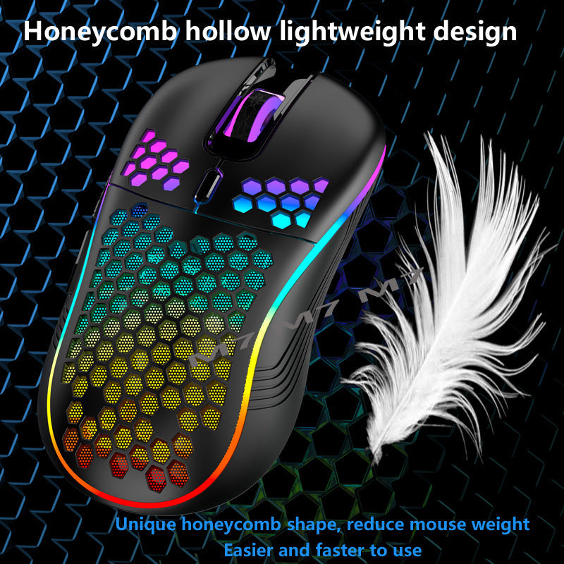 2.4G Lightweight Wireless Gaming Mouse with 7-Color RGB