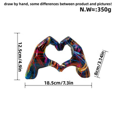 Graffiti Love Gesture Resin Decorative Ornament