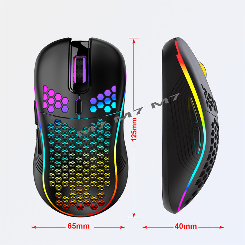 2.4G Lightweight Wireless Gaming Mouse with 7-Color RGB
