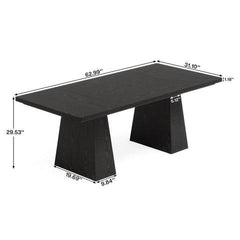 Modern Home Office Computer Desk – Black Wood Finish