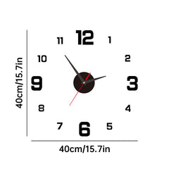 DIY Frameless Silent Wall Clock Decal