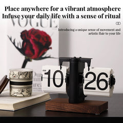 Retro Flip Digital Clock – Battery Powered Mechanical Style