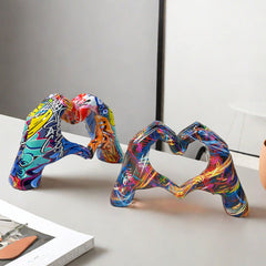 Graffiti Love Gesture Resin Decorative Ornament