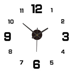 DIY Frameless Silent Wall Clock Decal