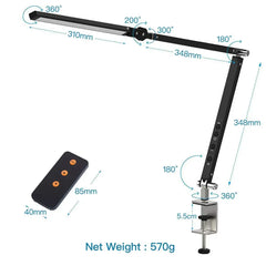 DecorBites™ Clip LED Desk Lamp with Touch Dimmer for Office and Reading