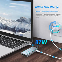 USB-C Hub Adapter with 4K HDMI, VGA & PD