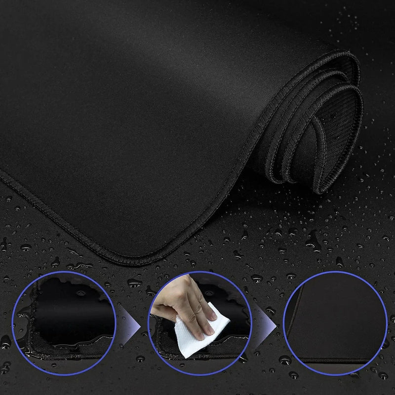 XXL Black Gaming Mouse Pad with Non-Slip Rubber Base
