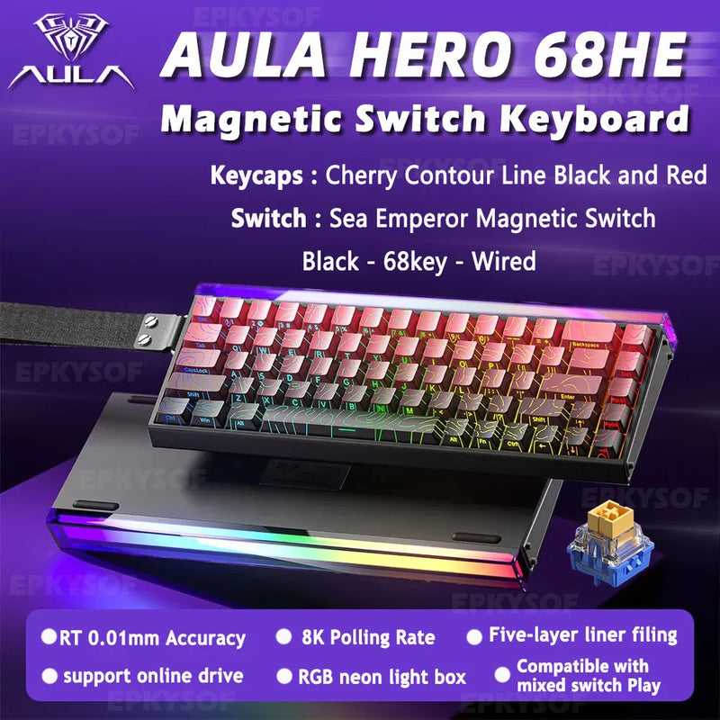 HERO 68HE Magnetic Switch RGB Gaming Keyboard