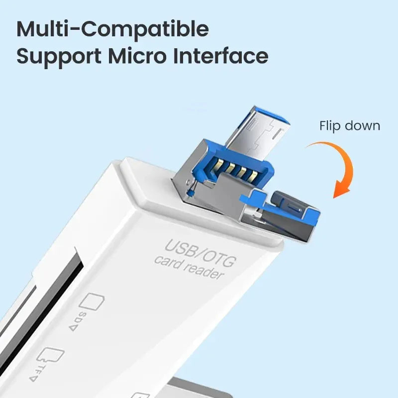 6-in-1 Multifunction USB 3.0 Type-C Card Reader Adapter