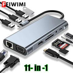 USB-C Hub Adapter with 4K HDMI, VGA & PD