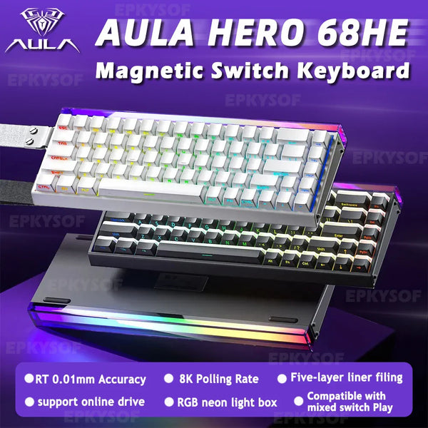 HERO 68HE Magnetic Switch RGB Gaming Keyboard