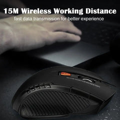 2.4G Wireless 1600DPI Optical Mouse with 6 Buttons
