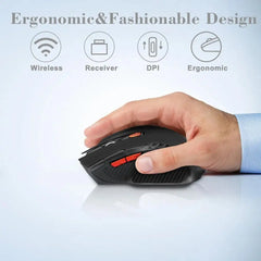 2.4G Wireless 1600DPI Optical Mouse with 6 Buttons