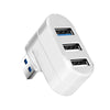 3-Port USB 2.0 Mini Rotating Hub Adapter