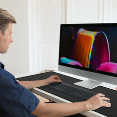 XXL Black Gaming Mouse Pad with Non-Slip Rubber Base