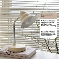 DecorBites™ Creamy Style Screw Decoration Desk Lamp for Reading and Studying