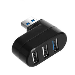 3-Port USB 2.0 Mini Rotating Hub Adapter