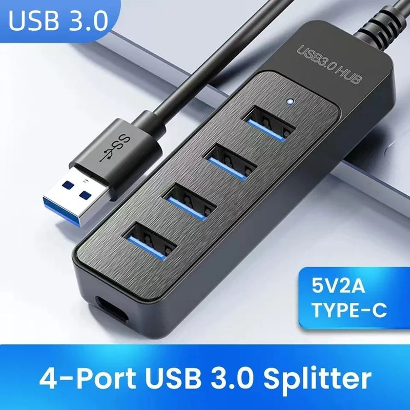 USB 3.0 Type-C 4-Port High-Speed Hub Adapter