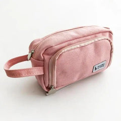 Large Capacity Vintage Grid Pencil Case for Students