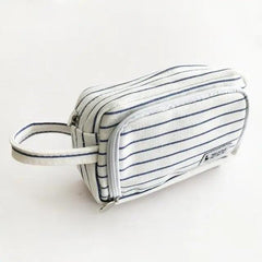Large Capacity Vintage Grid Pencil Case for Students
