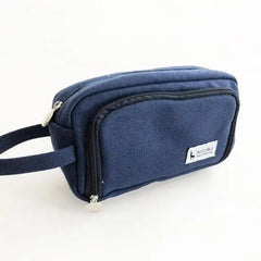 Large Capacity Vintage Grid Pencil Case for Students