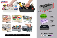 Enjoy Organizer 3-Pack Portable Caddy with Dividers – 8 Compartments