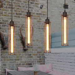 Retro Industrial 3-Light Ceiling Chandelier