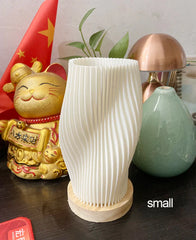 French Cream Style 3D Pleated Bedside Desk Table Lamp