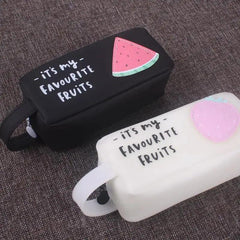 Fruit Pattern Large Capacity Pencil Case – Candy Colors