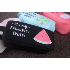 Fruit Pattern Large Capacity Pencil Case – Candy Colors