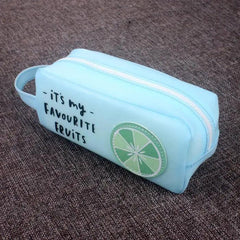 Fruit Pattern Large Capacity Pencil Case – Candy Colors