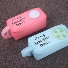 Fruit Pattern Large Capacity Pencil Case – Candy Colors