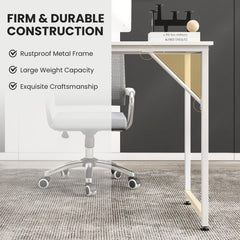 L-Shaped Computer Desk Workstation – White