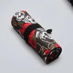 Roll-Up Canvas Pencil Wrap Bag for School